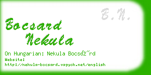 bocsard nekula business card